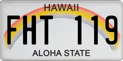 HI license plate FHT119