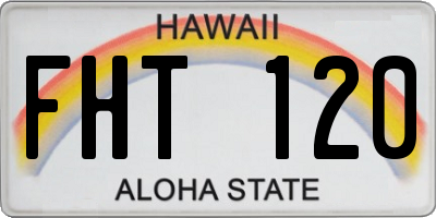 HI license plate FHT120
