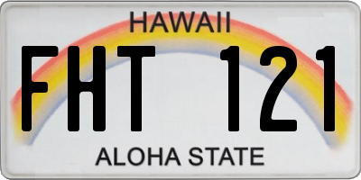 HI license plate FHT121