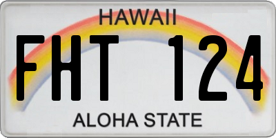 HI license plate FHT124