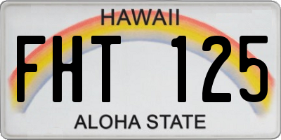 HI license plate FHT125