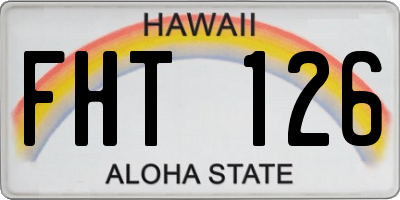 HI license plate FHT126