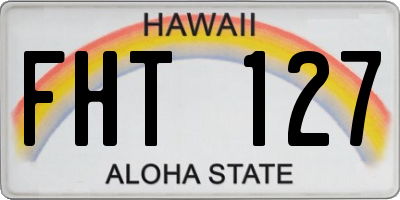 HI license plate FHT127