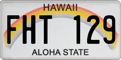 HI license plate FHT129