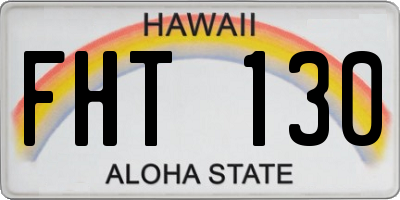 HI license plate FHT130