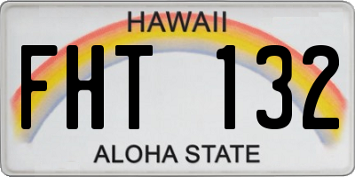 HI license plate FHT132