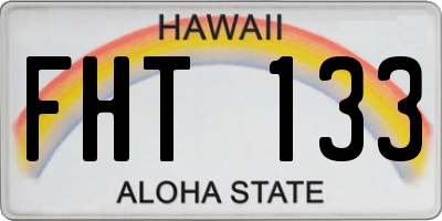 HI license plate FHT133