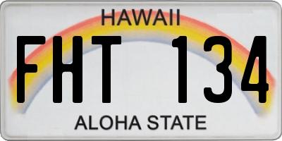 HI license plate FHT134