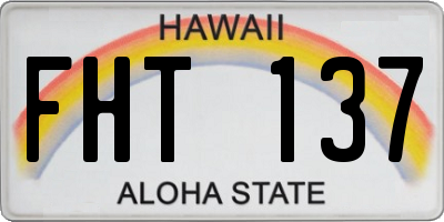 HI license plate FHT137