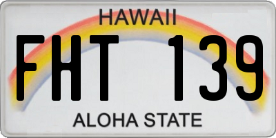HI license plate FHT139