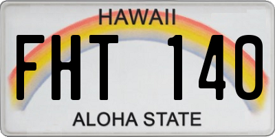 HI license plate FHT140