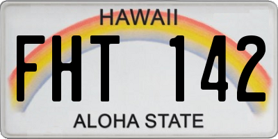 HI license plate FHT142
