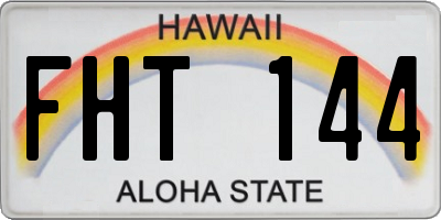 HI license plate FHT144