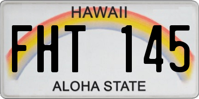 HI license plate FHT145