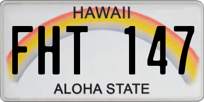HI license plate FHT147