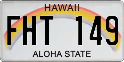 HI license plate FHT149