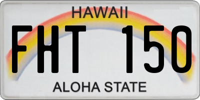 HI license plate FHT150