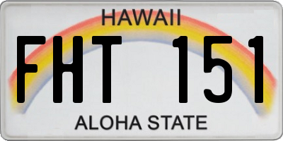 HI license plate FHT151