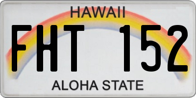 HI license plate FHT152