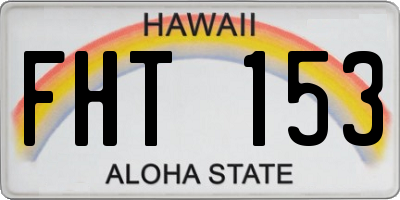 HI license plate FHT153