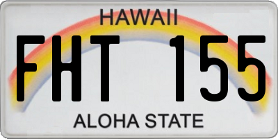 HI license plate FHT155