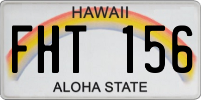 HI license plate FHT156