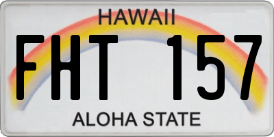 HI license plate FHT157