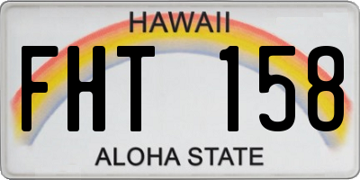 HI license plate FHT158