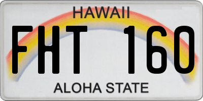 HI license plate FHT160