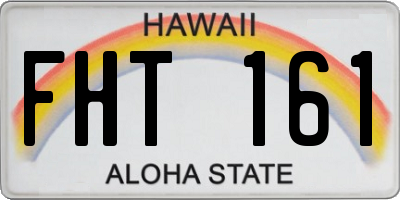 HI license plate FHT161