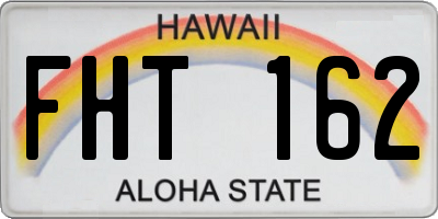 HI license plate FHT162