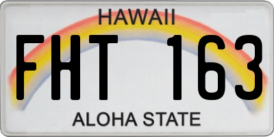 HI license plate FHT163