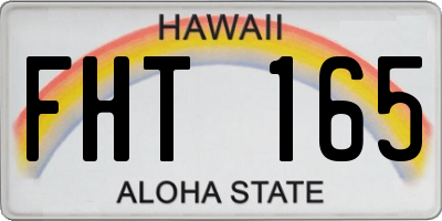 HI license plate FHT165