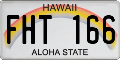 HI license plate FHT166