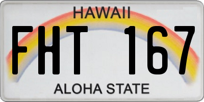 HI license plate FHT167