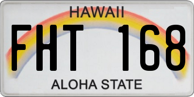 HI license plate FHT168