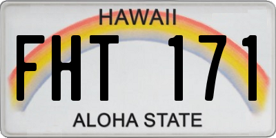 HI license plate FHT171