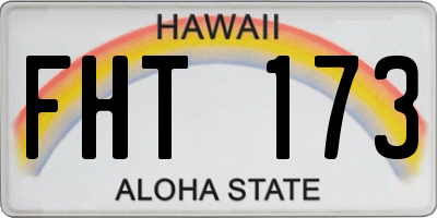 HI license plate FHT173