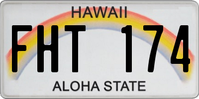 HI license plate FHT174