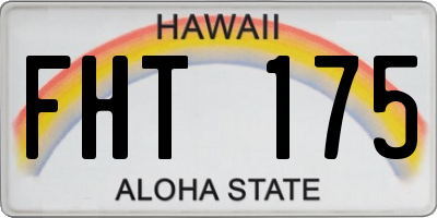 HI license plate FHT175