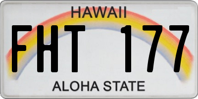 HI license plate FHT177