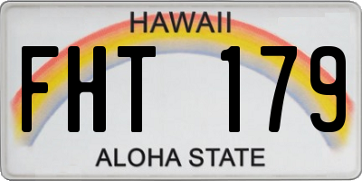 HI license plate FHT179
