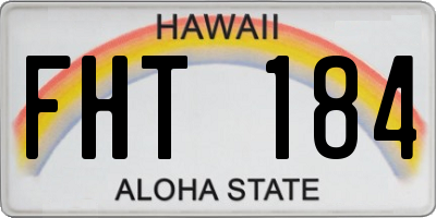 HI license plate FHT184