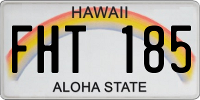 HI license plate FHT185