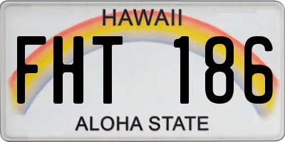 HI license plate FHT186