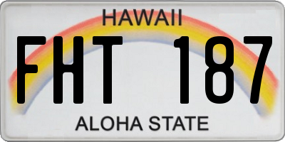 HI license plate FHT187