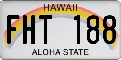 HI license plate FHT188