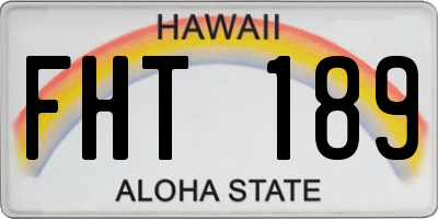 HI license plate FHT189
