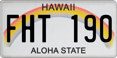 HI license plate FHT190