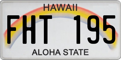 HI license plate FHT195